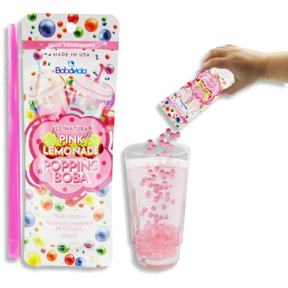 Boba Vida Pink Lemonade Popping Boba 84g - Candy Mail UK