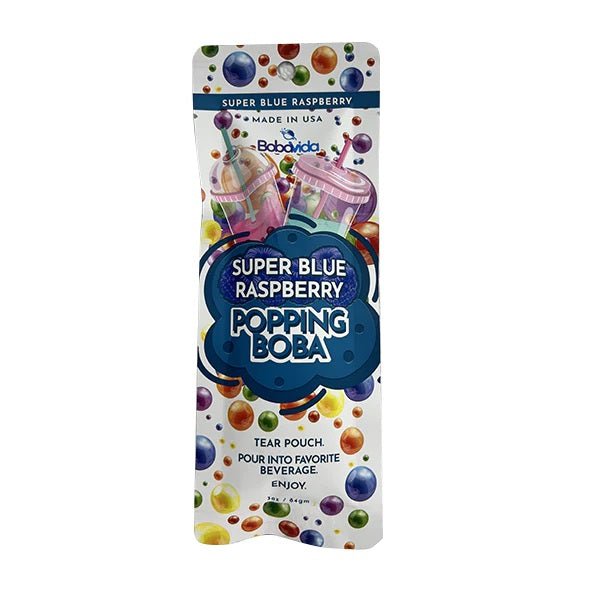 Boba Vida Super Blue Raspberry Popping Boba 84g - Candy Mail UK