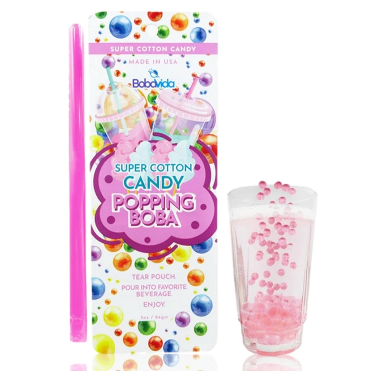 Boba Vida Super Cotton Candy Popping Boba 84g - Candy Mail UK