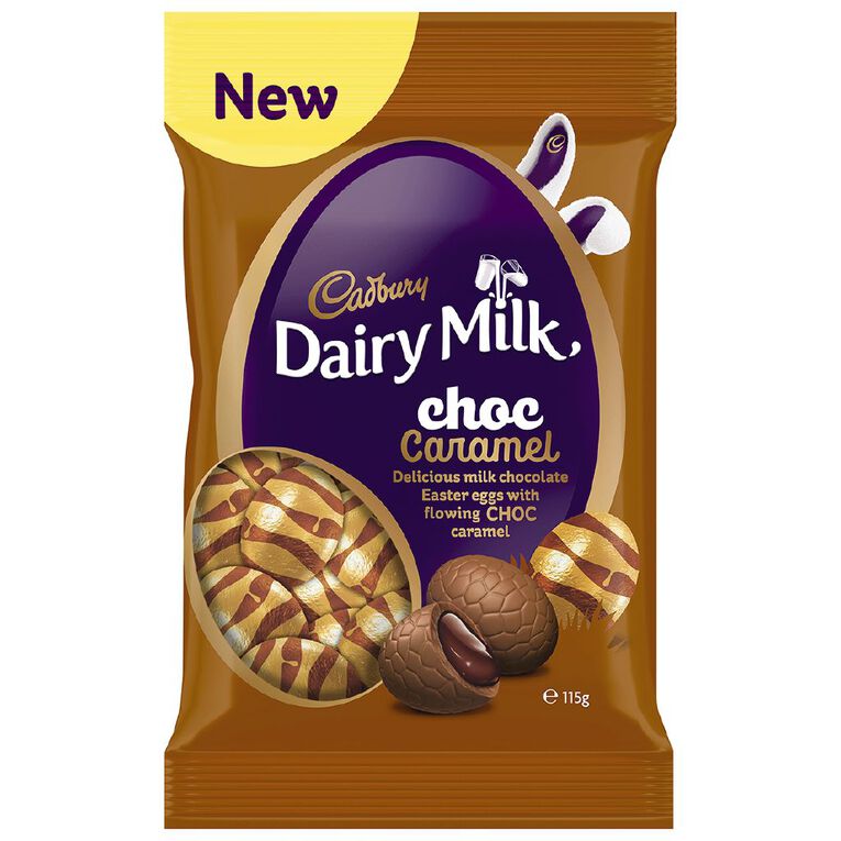 Cadbury's Choc Caramel Chocolate Easter Eggs (Australian Import) 115g - Candy Mail UK