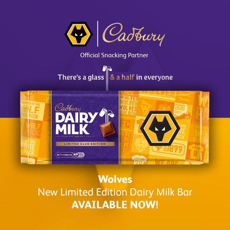 Cadbury's Dairy Milk Limited Edition Wolves Bar 360g Candy Mail UK