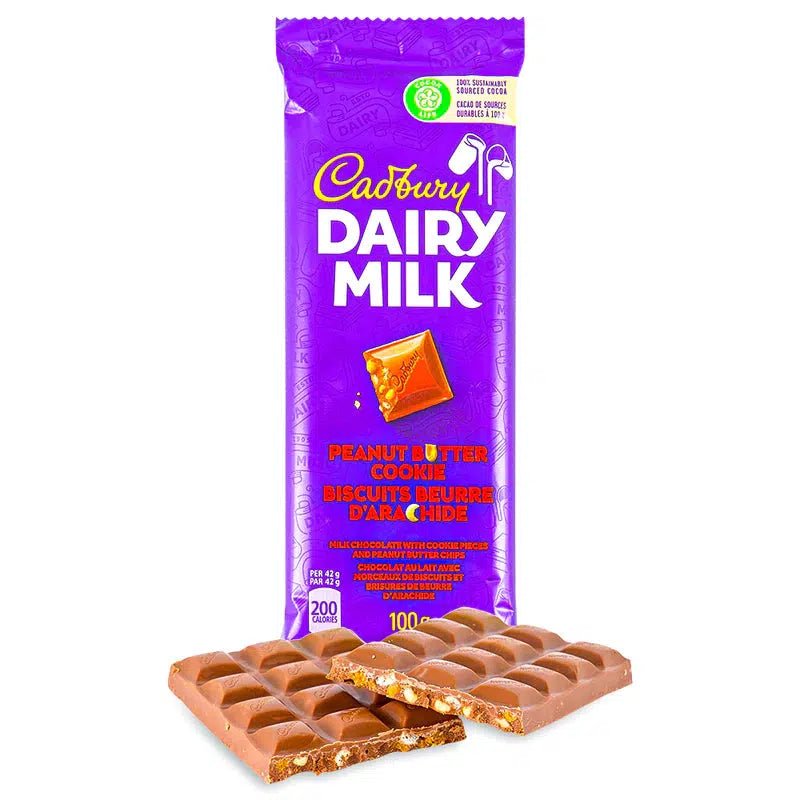 Cadbury's Dairy Milk Peanut Butter Cookie (Canada) 100g - Candy Mail UK