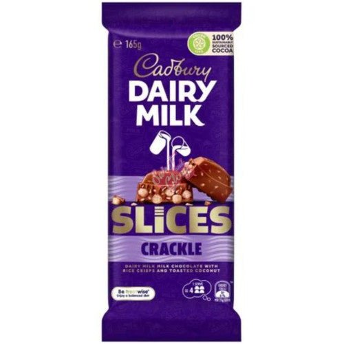 Cadbury's Dairy Milk Slices Crackle (Australia) 165g - Candy Mail UK