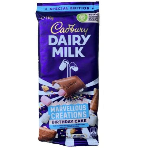 Cadbury's Marvellous Birthday Cakes Block (Australia) 190g - Candy Mail UK