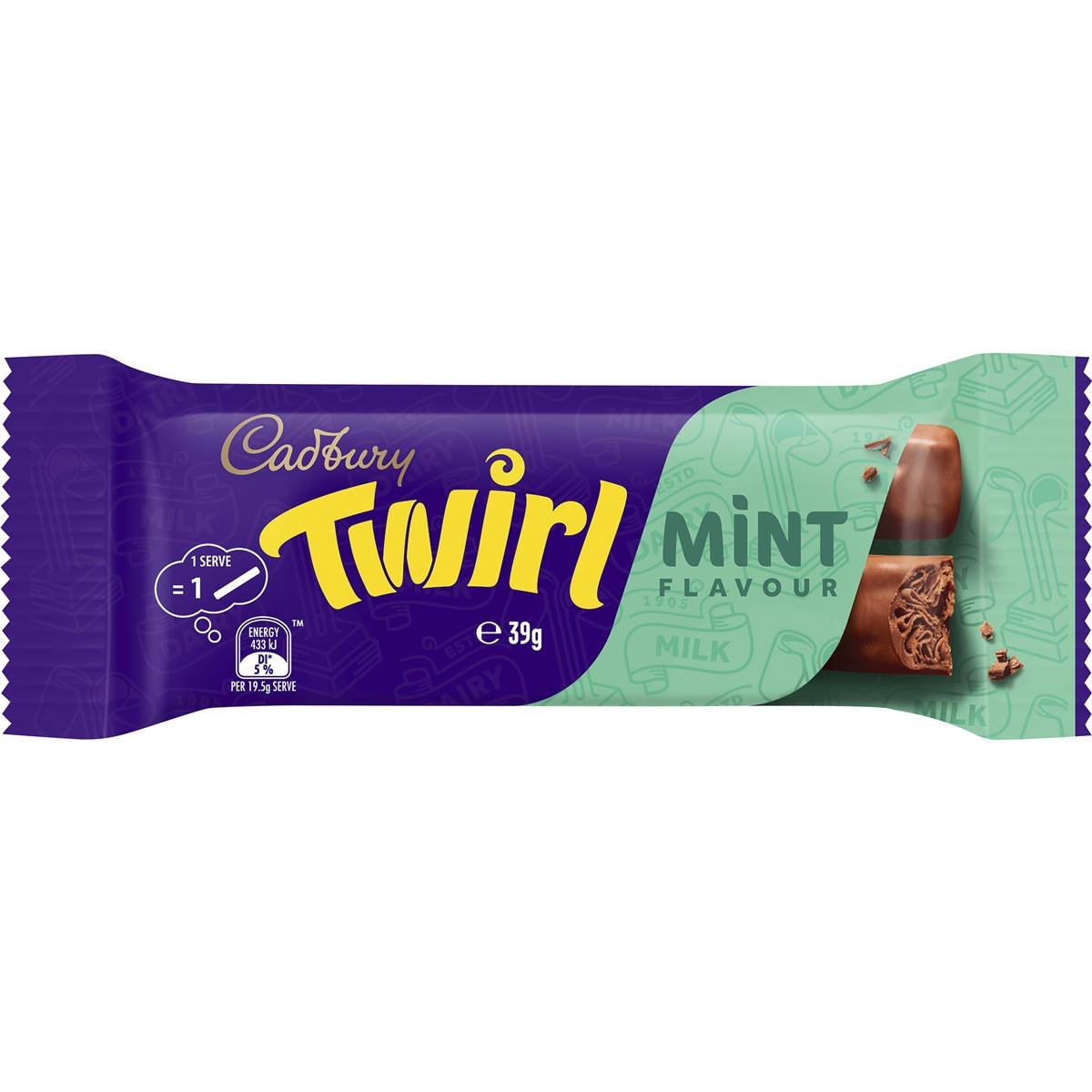 Cadbury's Twirl Mint 39g Candy Mail UK