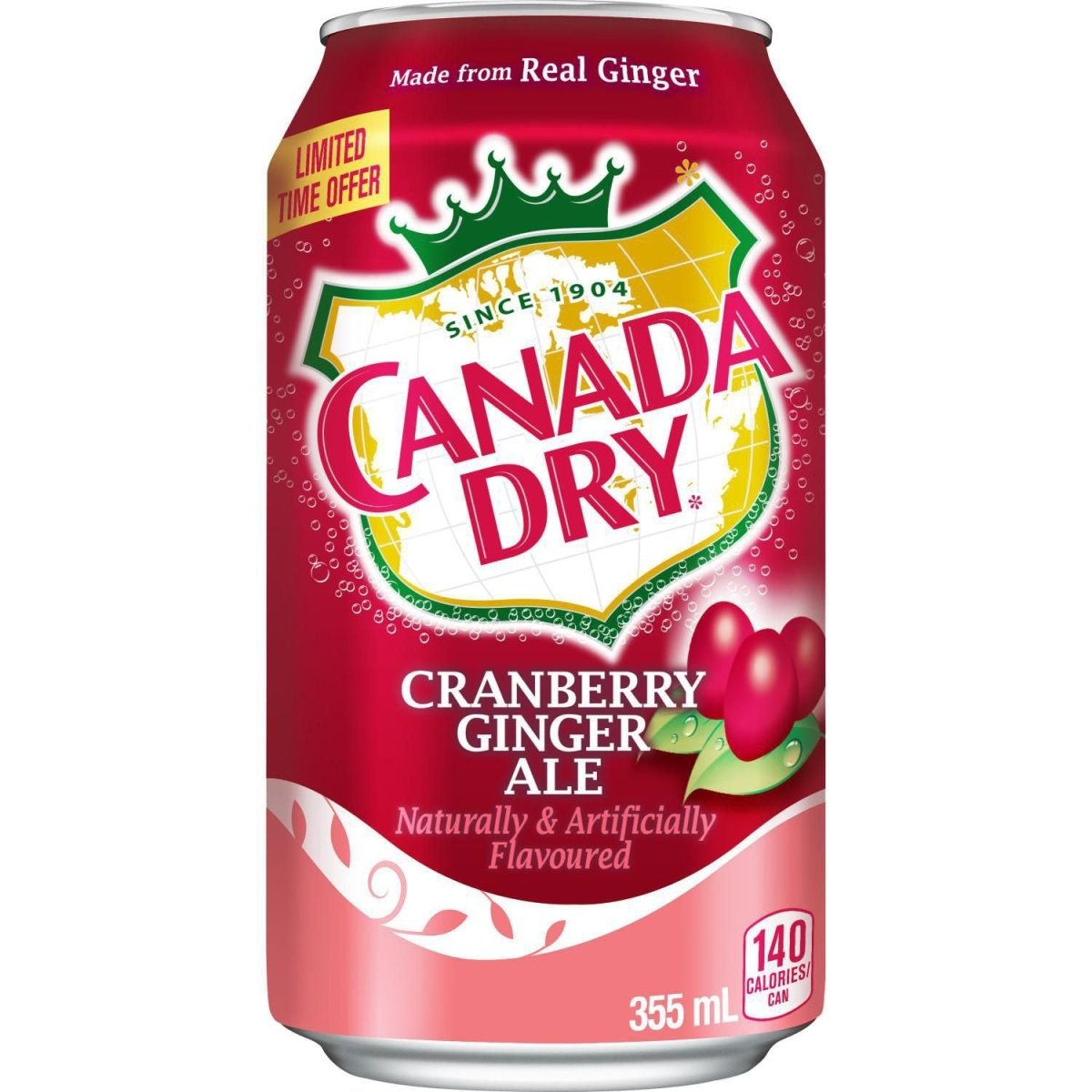 Canada Dry Cranberry Ginger Ale 355ml - Candy Mail UK