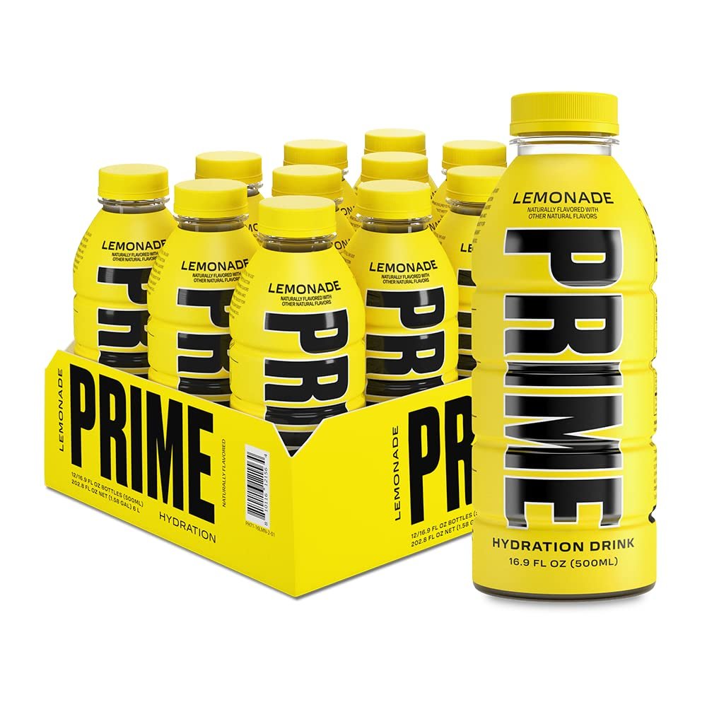 Case of 12 Prime Hydration By Logan Paul x KSI- Lemonade 500ml - Candy Mail UK