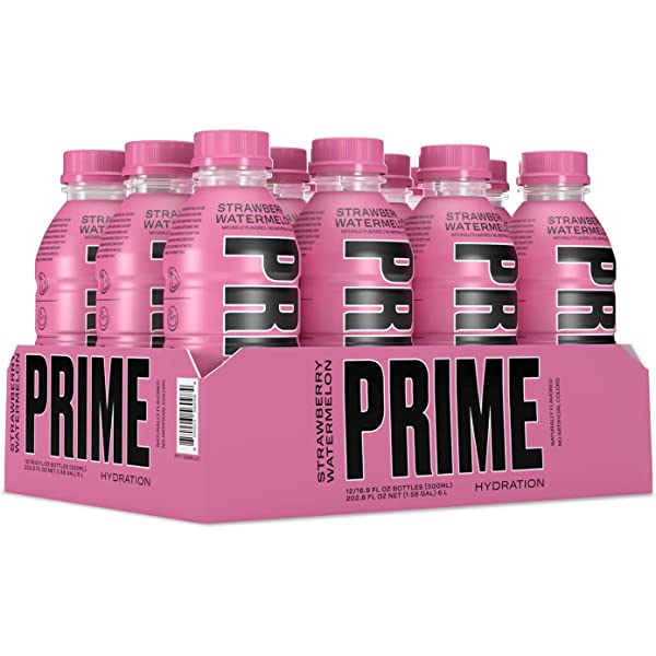Case of 12 Prime Hydration By Logan Paul x KSI- Strawberry Watermelon 500ml - Candy Mail UK