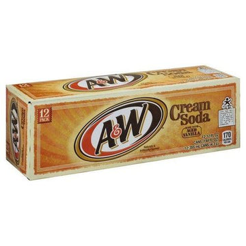 Case of A&W Cream Soda 355ml