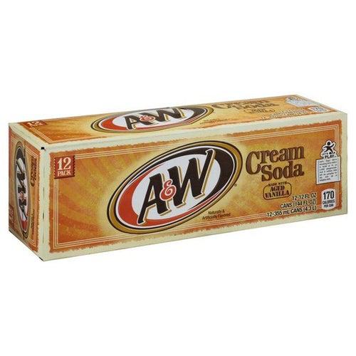 Case of A&W Cream Soda 355ml - Candy Mail UK