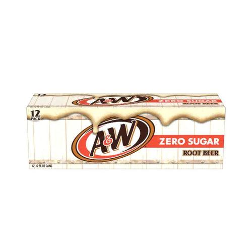 Case of A&W Root Beer Zero Soda 12x355ml - Candy Mail UK