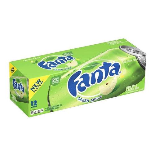 Case of Fanta Green Apple Soda 12x355ml - Candy Mail UK