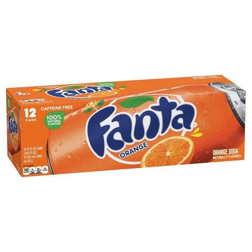 Case of Fanta Orange Soda 355ml - Candy Mail UK