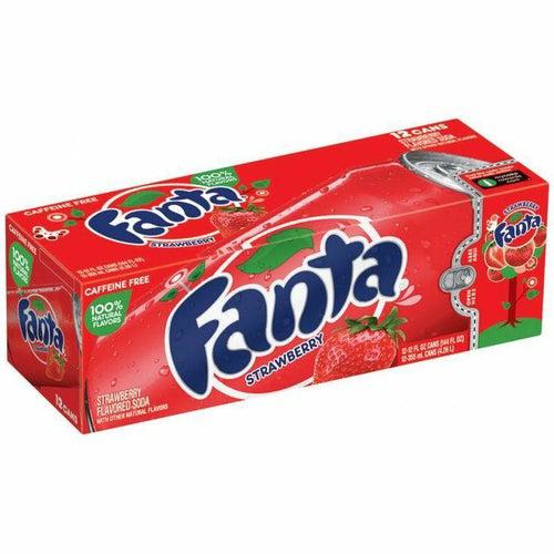 Case of Fanta Strawberry Soda 12x355ml - Candy Mail UK