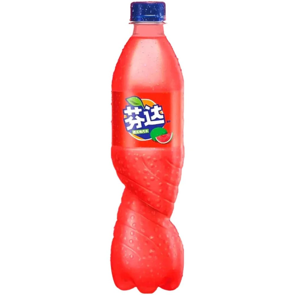 Case of Fanta Watermelon Bottle (China) 12x 500ml - Candy Mail UK