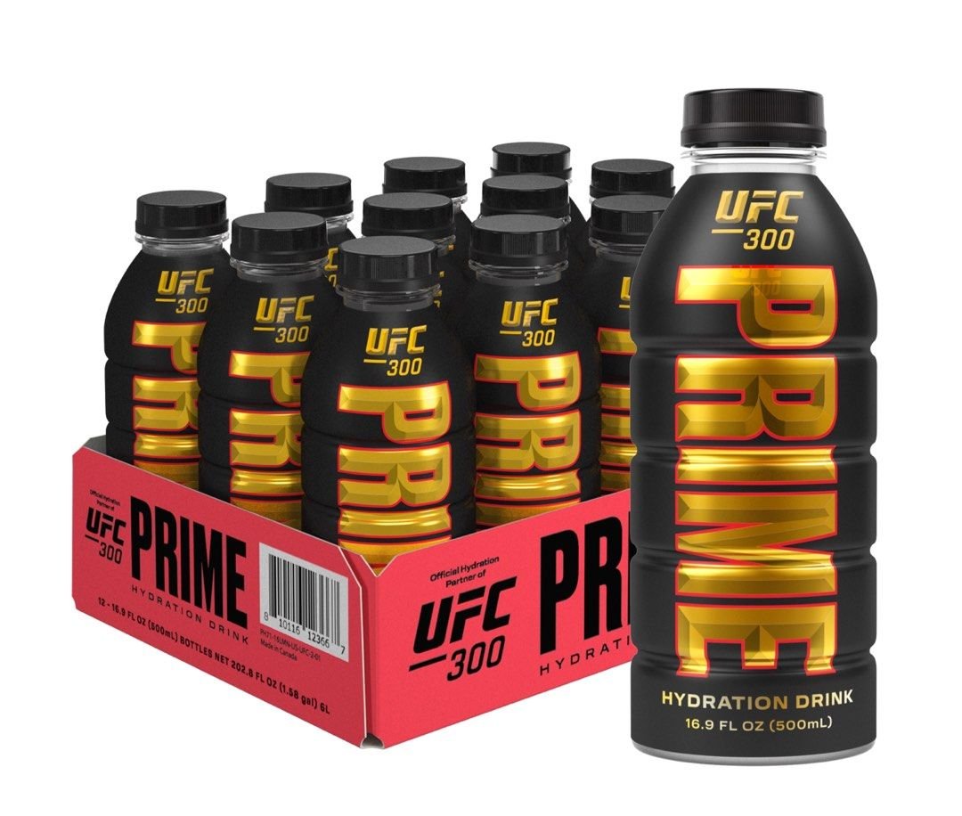 Case of UFC 300 Prime Hydration 500ml (Pre-Order) - Candy Mail UK