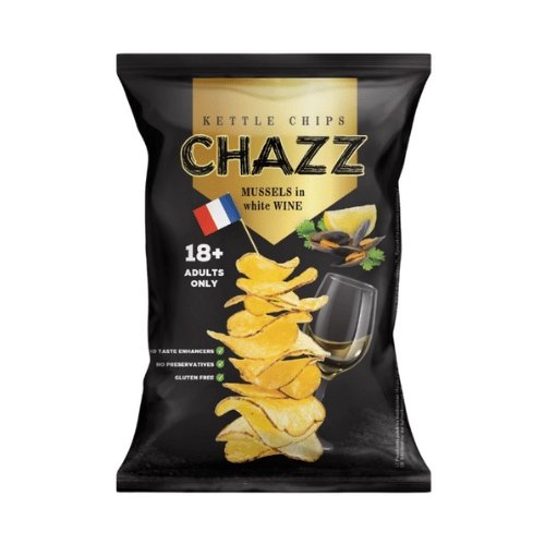 Chazz Kettle Chips Mussels and White Wine 90g - Candy Mail UK