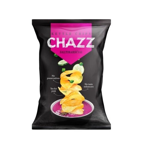 Chazz Kettle Chips Pink Soup Flavour 90g - Candy Mail UK