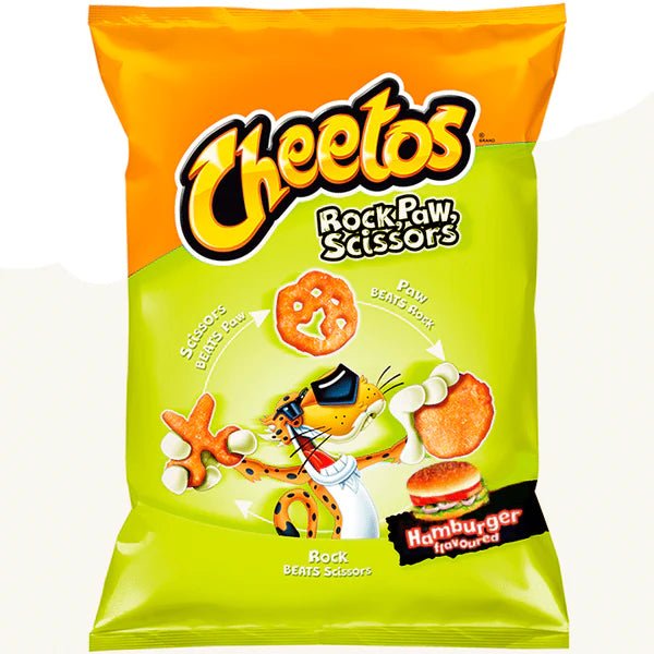Cheetos Rock Paw Scissors Hamburger 145g - Candy Mail UK