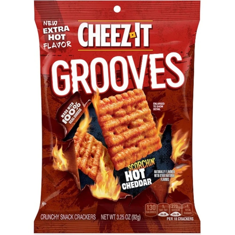 Cheez It Grooves Scorchin' Hot Cheddar 92g - Candy Mail UK