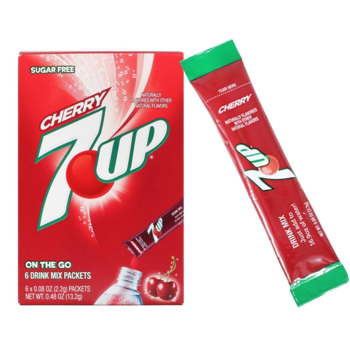 Cherry 7Up Singles to Go 25.6g - Candy Mail UK