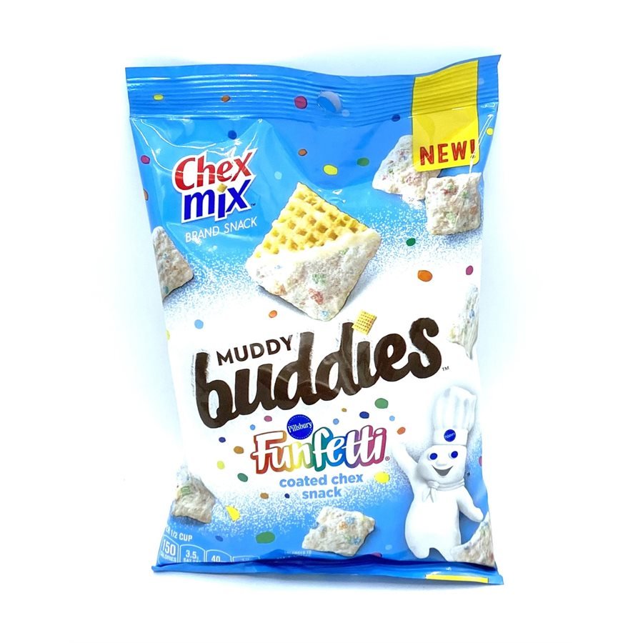 Chex Mix Muddy Buddies Funfetti Coated Chex Snack 120g - Candy Mail UK
