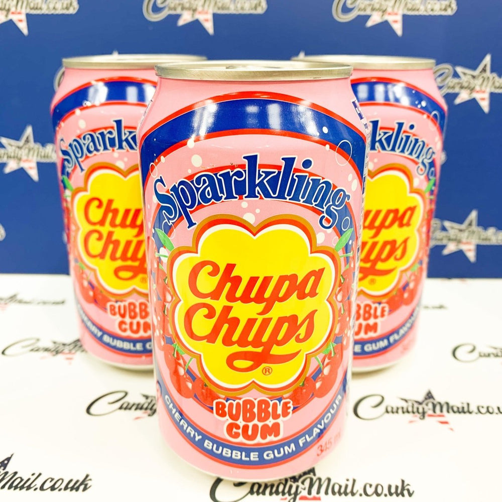 Chupa Chups Cherry Bubblegum Flavour Soda 345ml - Candy Mail UK
