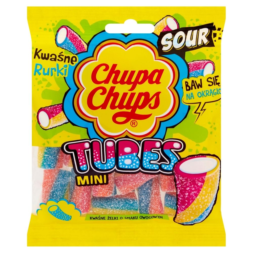 Chupa Chups Sour Tubes Mini 90g - Candy Mail UK
