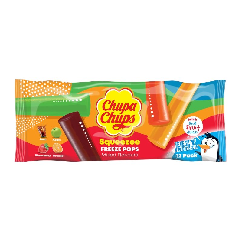 Chupa Chups Squeeze Freeze Pops 12 x 45ml - Candy Mail UK