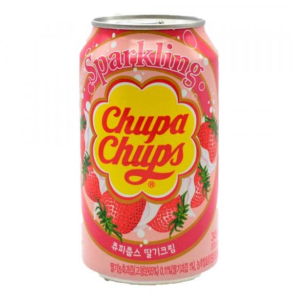Chupa Chups Strawberry and Cream 345ml (Damaged) - Candy Mail UK