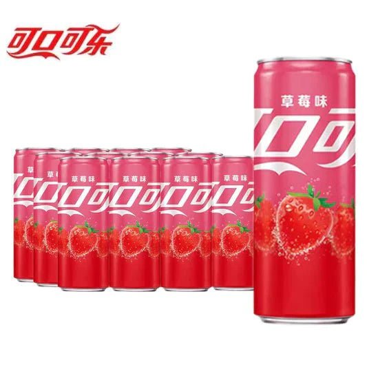 Coca-Cola Strawberry (China) 330ml (Damaged Can) - Candy Mail UK