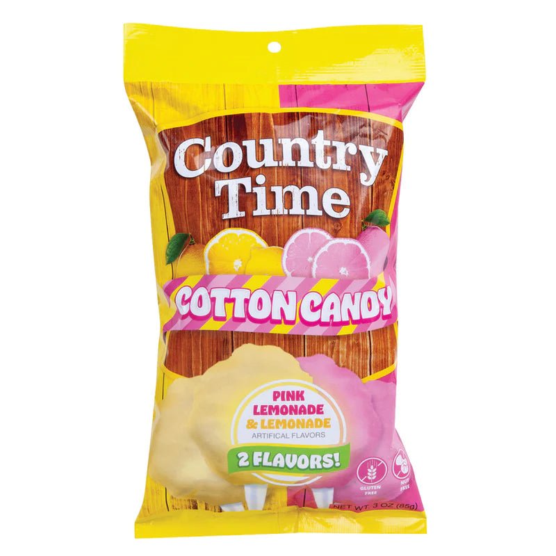 COUNTRY TIME COTTON CANDY PINK LEMONADE & LEMONADE 85g - Candy Mail UK