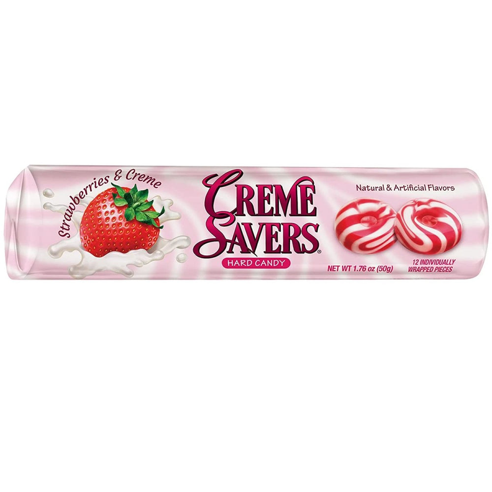 Creme Savers Strawberries and Creme 50g - Candy Mail UK