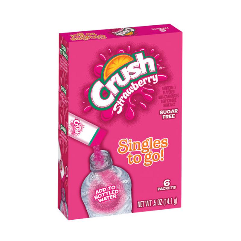 Crush Singles To Go Strawberry 6 Pack 13.2g - Candy Mail UK