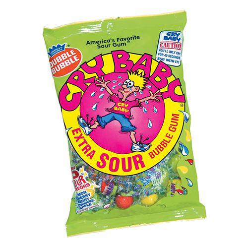 Cry Baby Extra Sour Bubble Gum Peg Bag 113g - Candy Mail UK