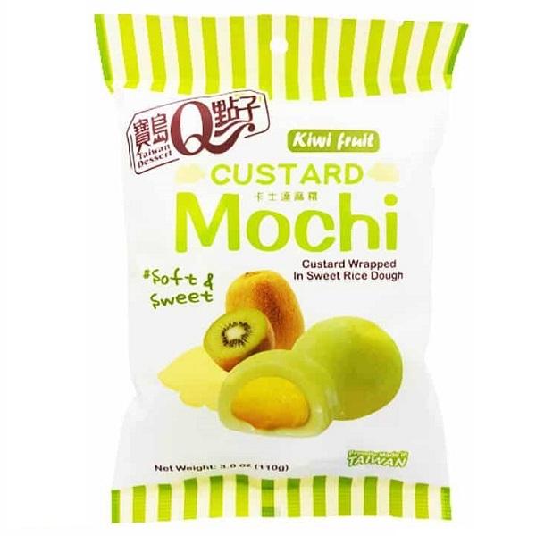 Custard Mochi Bag Kiwi 110g - Candy Mail UK