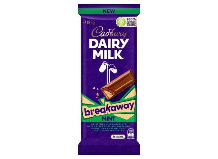 Dairy Milk Mint Breakaway (Australian) 180g - Candy Mail UK