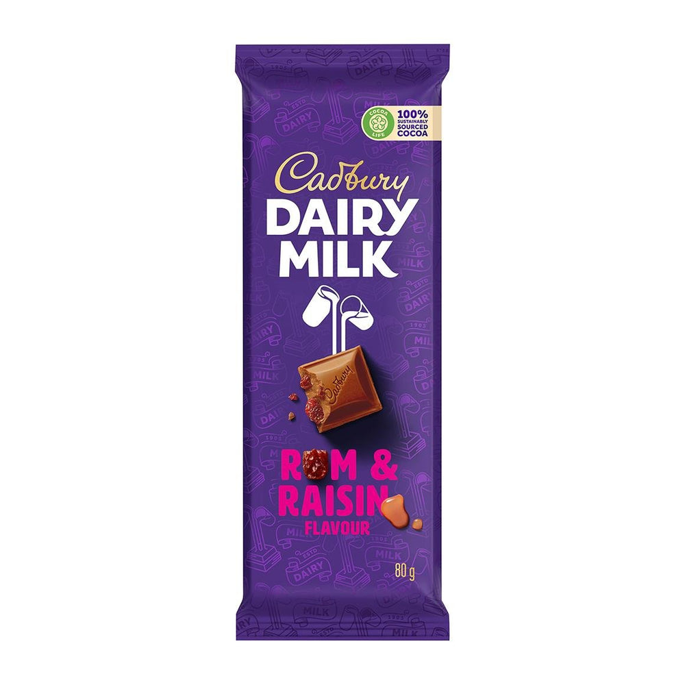 Dairy Milk Rum & Raisin (SA) 80g - Candy Mail UK