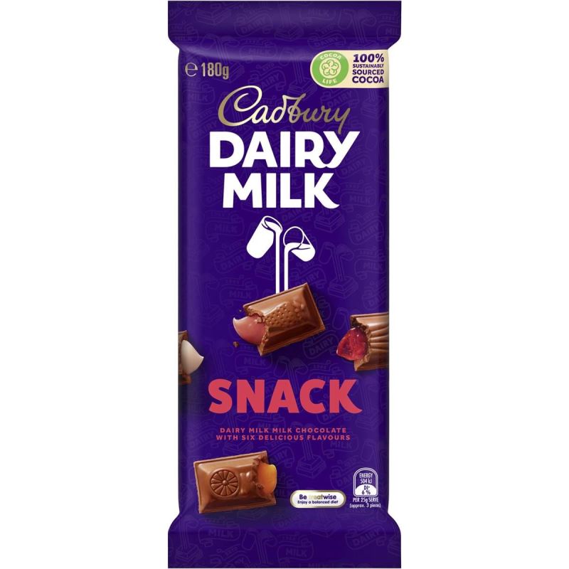 Dairy Milk Snack (Australian) 180g Best Before 11/10/21 - Candy Mail UK