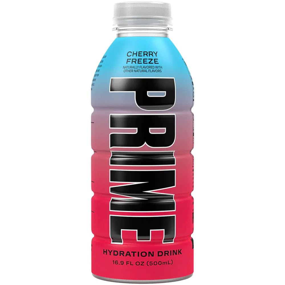 (Damaged Bottle) Prime Hydration By Logan Paul x KSI- Cherry Freeze 500ml USA (Pre-order) - Candy Mail UK