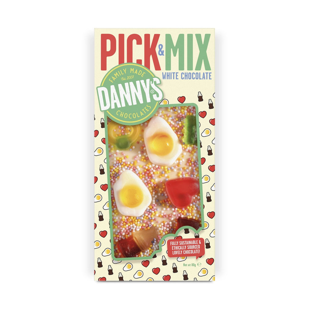 Danny's Pick & Mix White Chocolate Bar 80g - Candy Mail UK