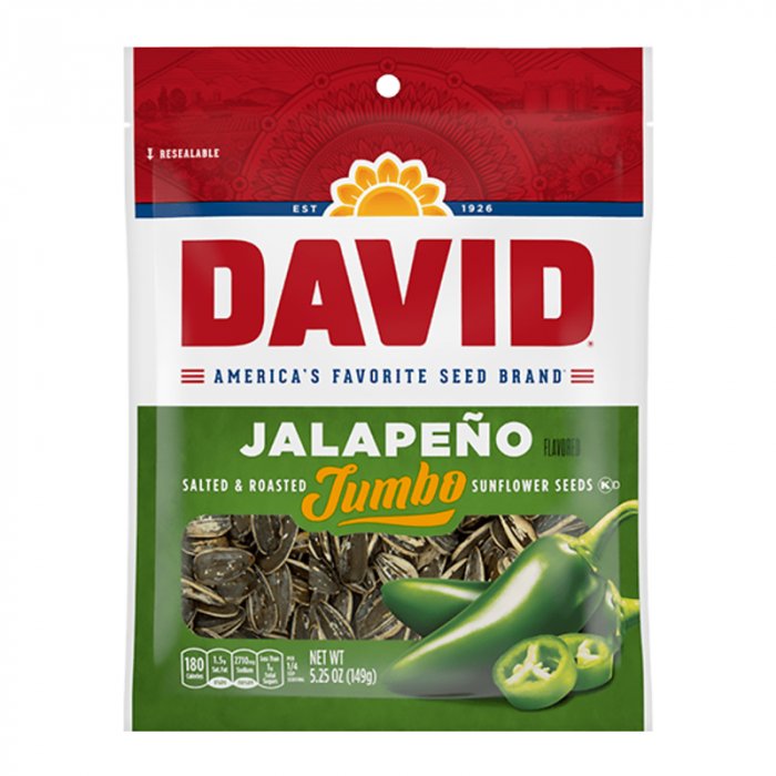 David's Sunflower Seeds Jalapeno 149g - Candy Mail UK