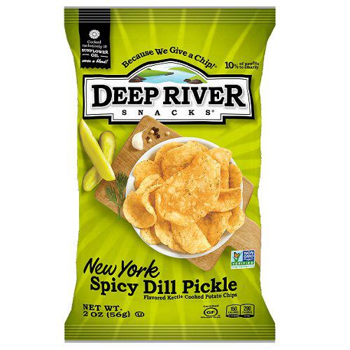 Deep River New York Spicy Dill Pickle Kettle Chips 56g - Candy Mail UK