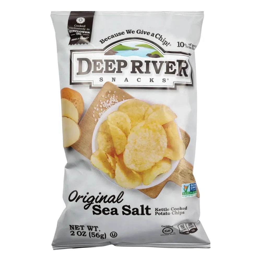 Deep River Original Sea Salt Kettle Chips 141g Best Before 28th November 2022 - Candy Mail UK