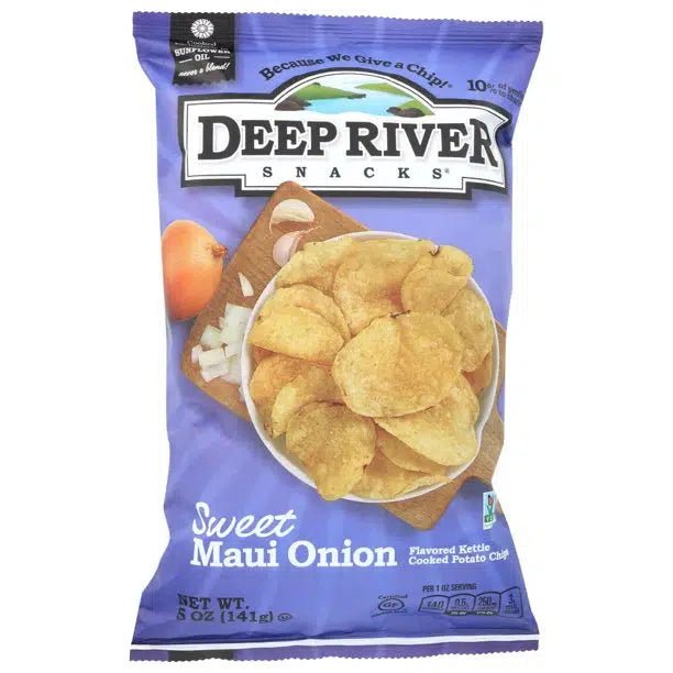 Deep River Sweet Maui Onion Kettle Chips 141g Best before 5th December 2022 - Candy Mail UK
