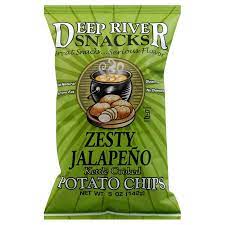 Deep River Zesty Jalapeno Pickle Kettle Chips 56g Best Before december 2022 - Candy Mail UK