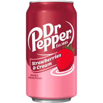 Dr Pepper Strawberries and Cream 355ml BEST BBEFORE MARCH 2026