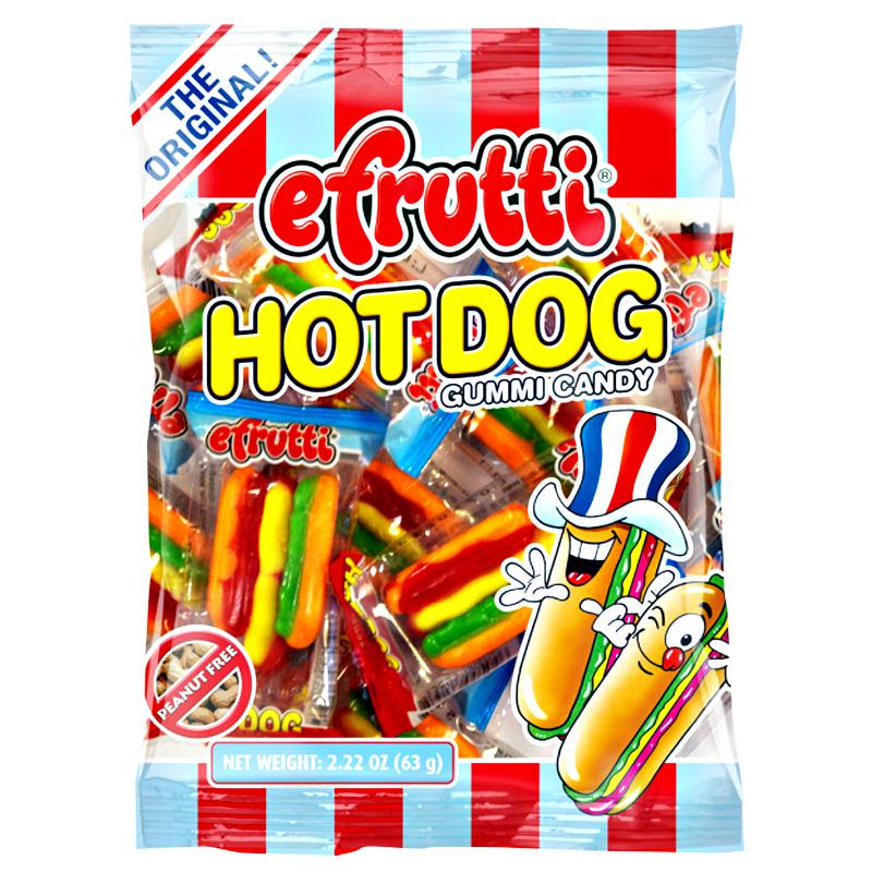 Efrutti Mini Hot Dog Peg Bag 63g - Candy Mail UK