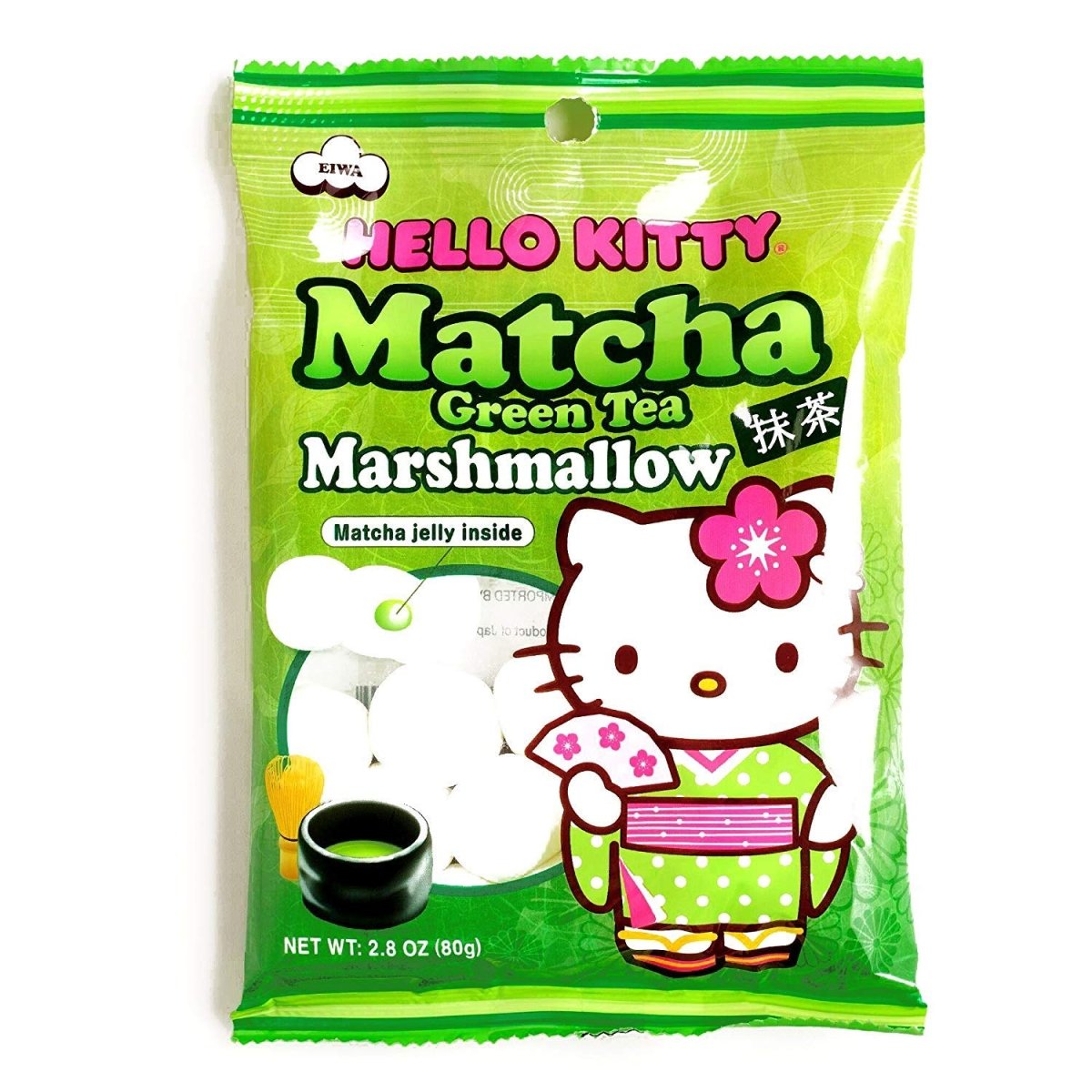 EIWA Hello Kitty Matcha Green Tea Marshmallow 80g - Candy Mail UK