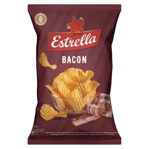 Estrella Bacon Crisps (EU) 130g - Candy Mail UK